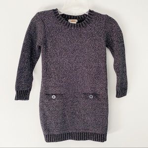 Joe Fresh Sparkle Black Knit Toddler Dress- Size 4